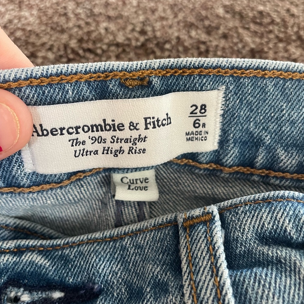 Abercrombie & Fitch curve love 90's straight ultra high rise 28/6 - Picture 4 of 6